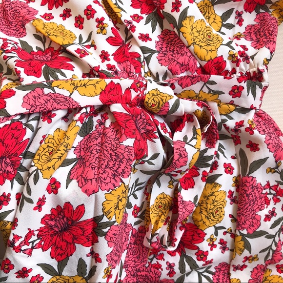 🌺 LOFT FLORAL RUFFLE FLOWY BELTED MIDI DRESS! - Picture 10 of 13